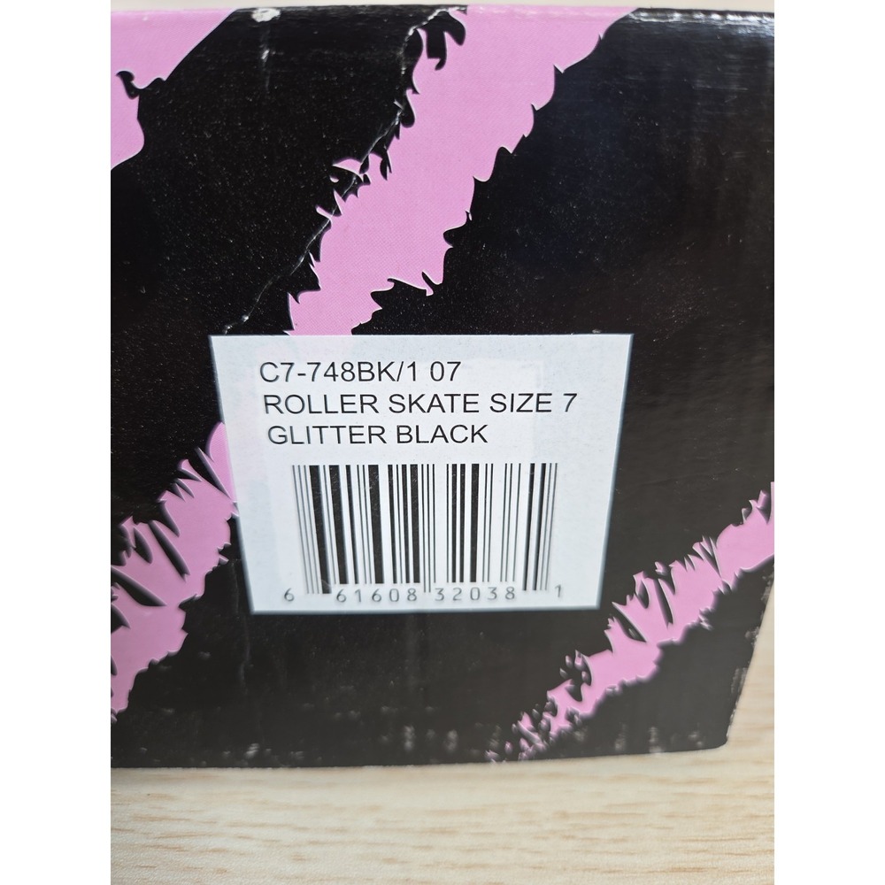 Skate Gear Black Glittery Roller Skates for Women Size 7 - Picture 11 of 12